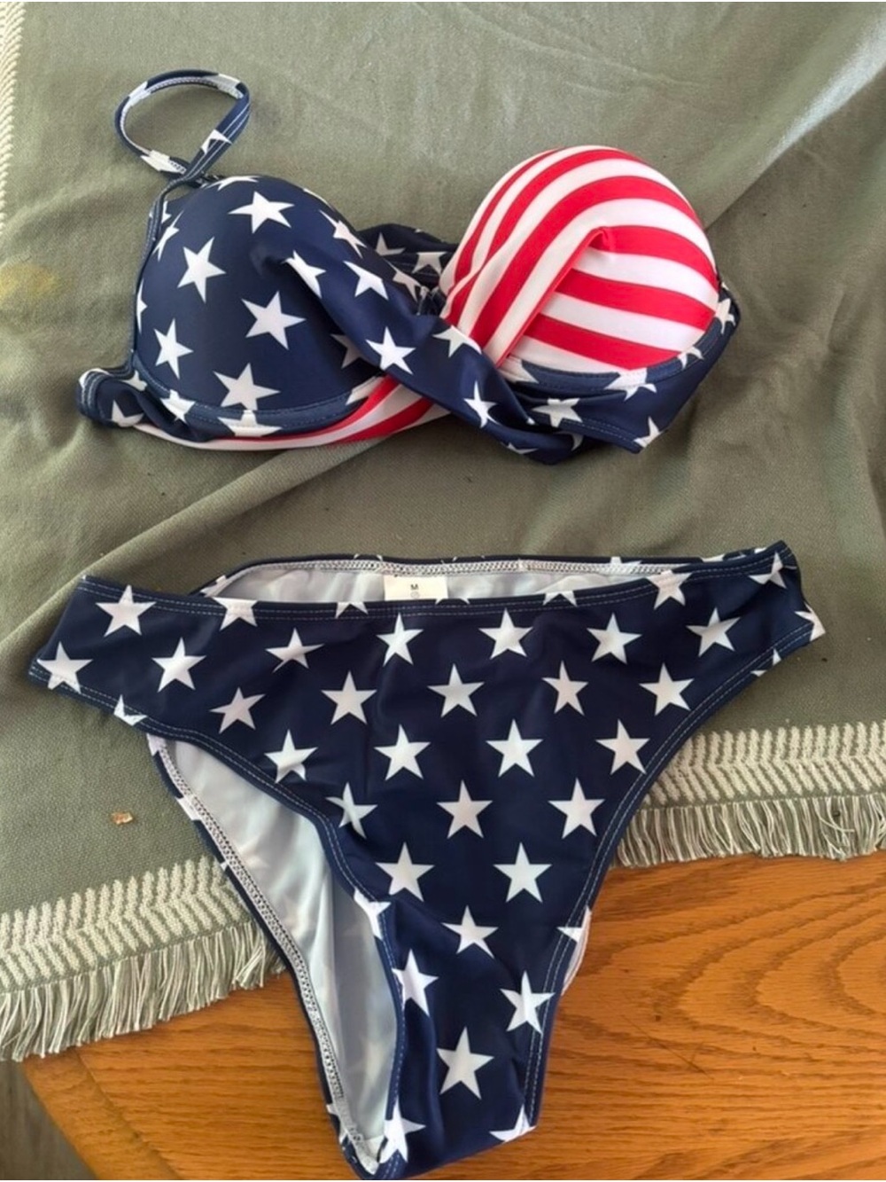 Star-Spangled Women's Two-Piece Bikini Set - Red, White & Navy - Picture 5 of 5